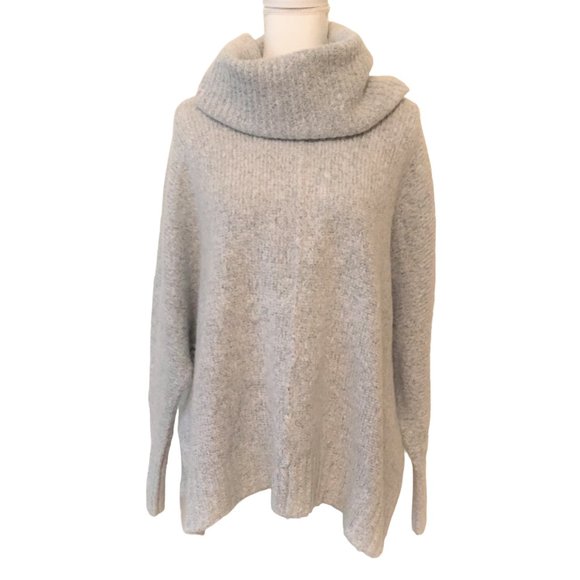 Anthropologie Sweaters - Anthropologie Kaisley Sweater Long Sleeve Cowl Neck Wool Cotton Oversized Small
